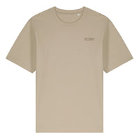 Camiseta color beige KUMI T-Shirt de algodón orgánico – vista frontal