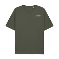 Camiseta color khaki KUMI T-Shirt de algodón orgánico – vista frontal